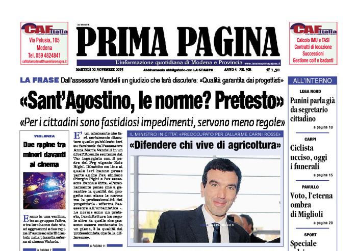 Prima Pagina - Martedì 10 Novembre 2015