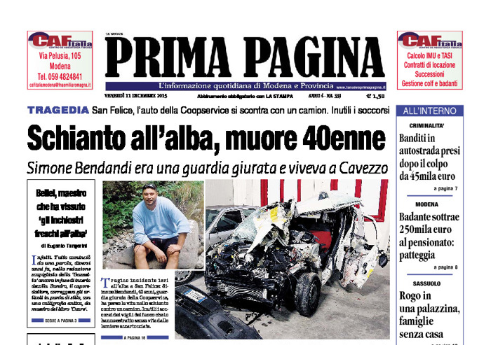Prima Pagina - Venerdì 11 Dicembre 2015