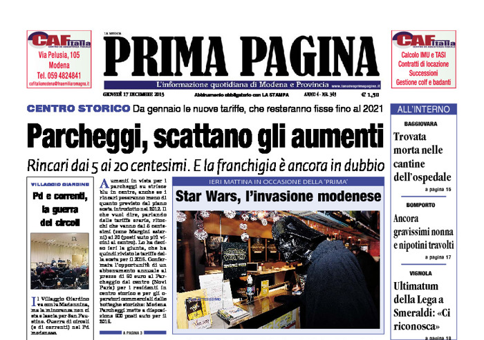 Prima Pagina - Giovedì 17 Dicembre 2015