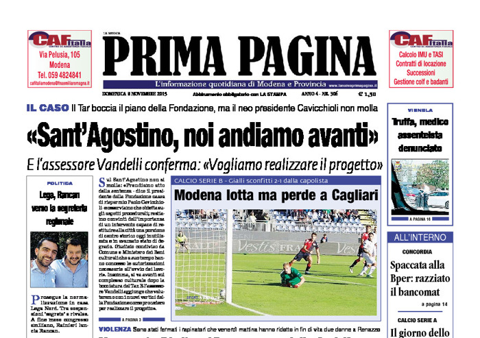 Prima Pagina - Domenica 8 Novembre 2015