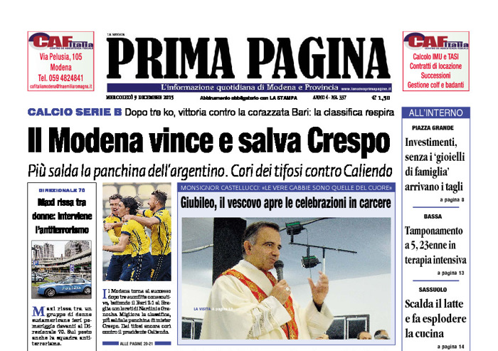 Prima Pagina - Mercledì 9 Dicembre 2015