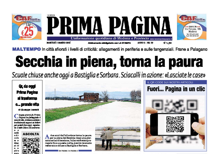 Prima Pagina - Martedì 1 Marzo 2016