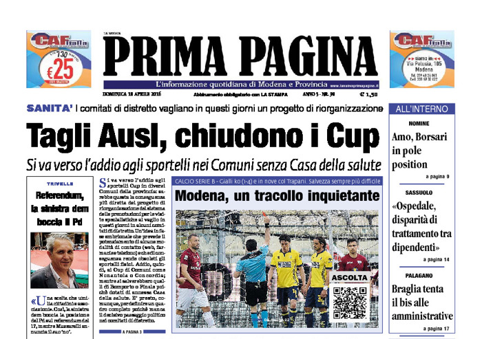 Prima Pagina - Domenica 10 Aprile 2016