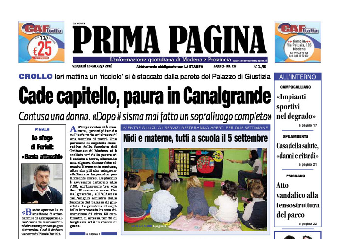 Prima Pagina - Venerdì 10 Giugno 2016