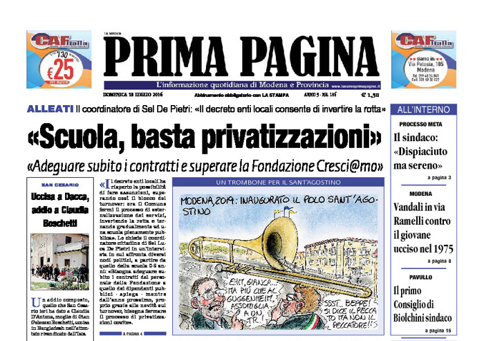Prima Pagina - Domenica 10 Luglio 2016