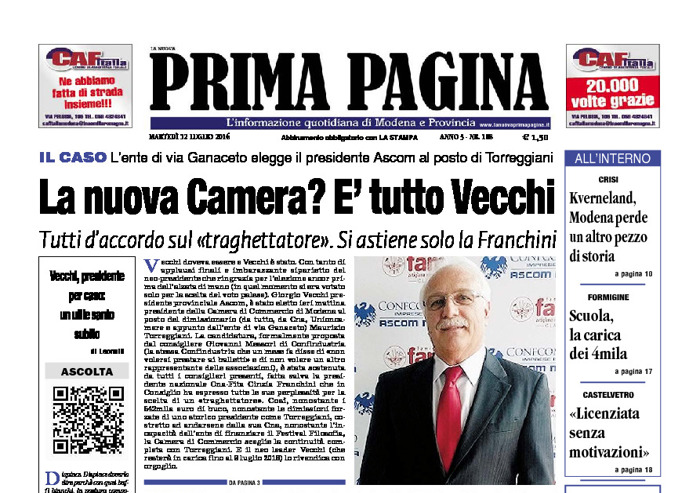 Prima Pagina - Martedì 12 Luglio 2016