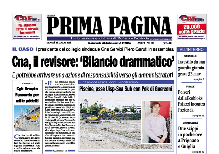 Prima Pagina - Giovedì 14 Luglio 2016