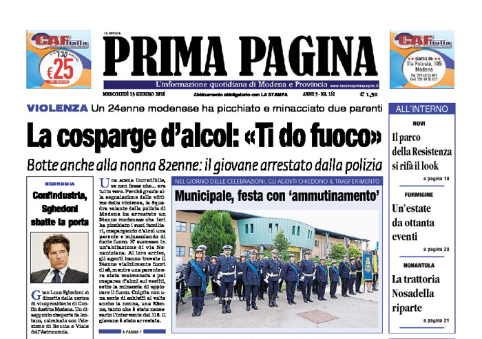 Prima Pagina - Mercledì 15 Giugno 2016