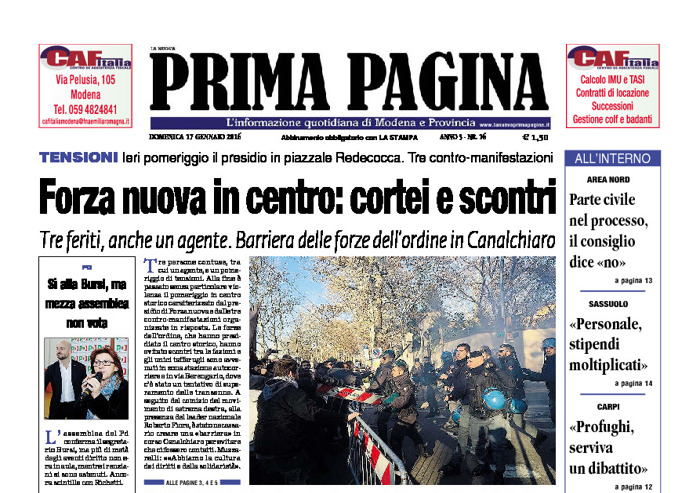 Prima Pagina - Domenica 17 Gennaio 2016