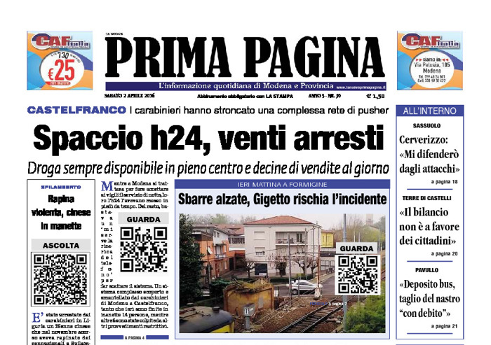 Prima Pagina - Sabato 2 Aprile 2016