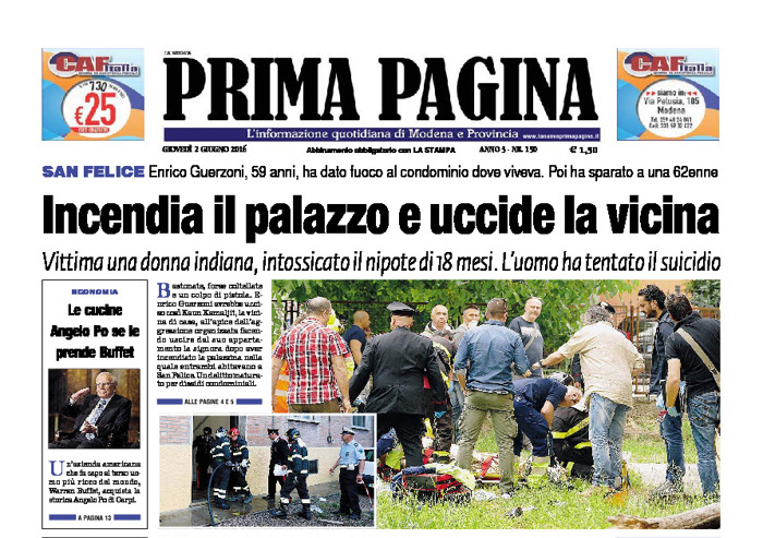 Prima Pagina - Giovedì 2 Giugno 2016