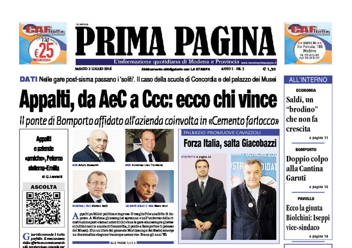 Prima Pagina - Sabato 2 Luglio 2016