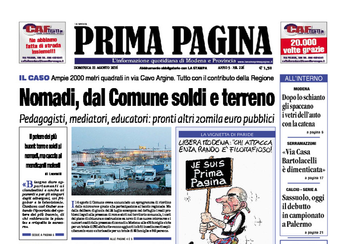 Prima Pagina - Domenica 21 Agosto 2016