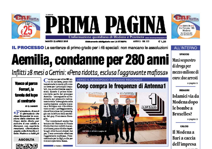 Prima Pagina - Sabato 23 Aprile 2016
