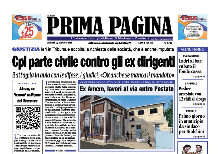 Prima Pagina - Giovedì 23 Giugno 2016