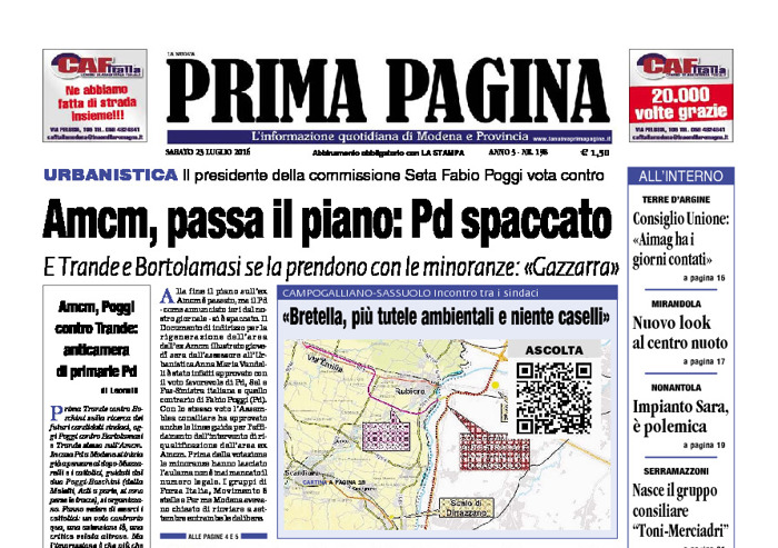 Prima Pagina - Sabato 23 Luglio 2016