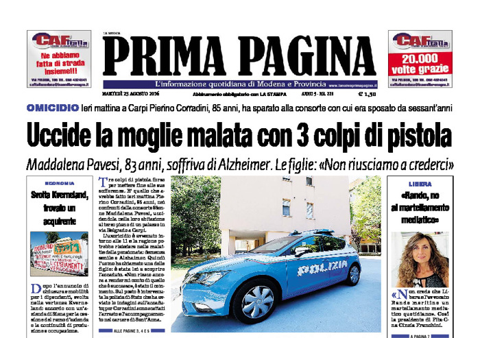 Prima Pagina - Martedì 23 Agosto 2016