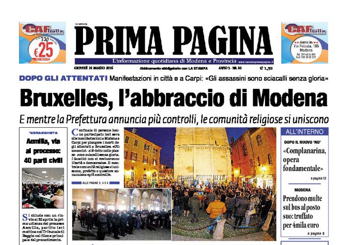 Prima Pagina - Giovedì 24 Marzo 2016