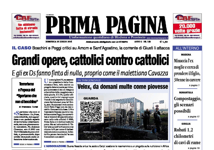 Prima Pagina - Domenica 24 Luglio 2016