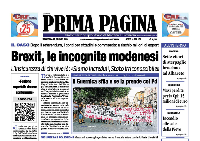 Prima Pagina - Domenica 26 Giugno 2016