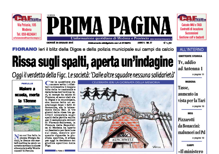 Prima Pagina - Giovedì 28 Gennaio 2016