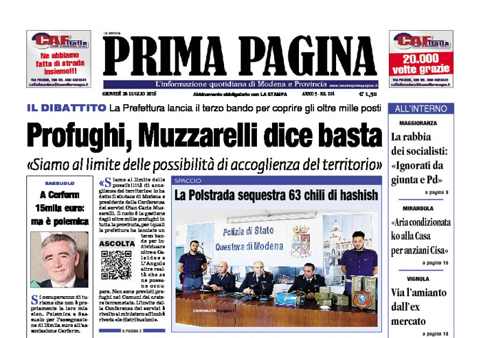Prima Pagina - Giovedì 28 Luglio 2016