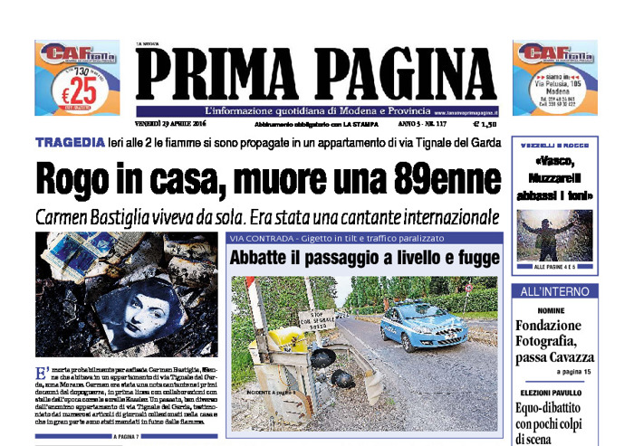 Prima Pagina - Venerdì 29 Aprile 2016