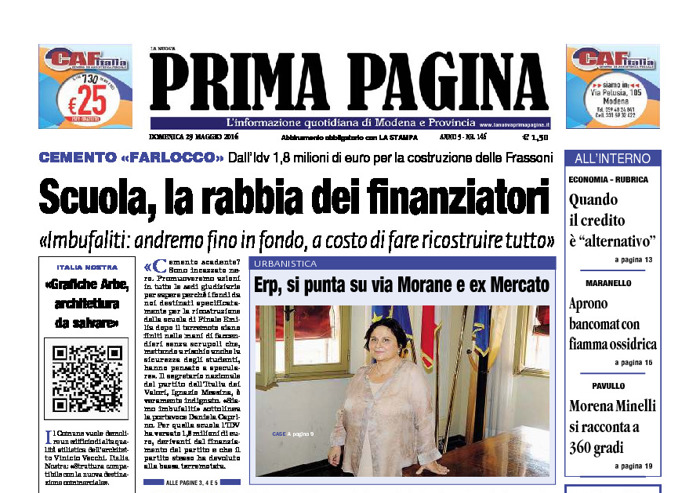 Prima Pagina - Domenica 29 Maggio 2016
