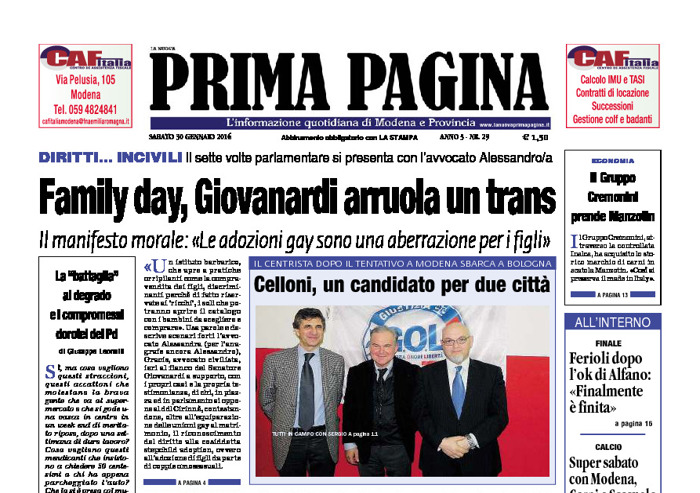 Prima Pagina - Sabato 30 Gennaio 2016