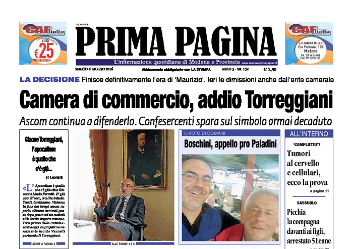 Prima Pagina - Sabato 4 Giugno 2016