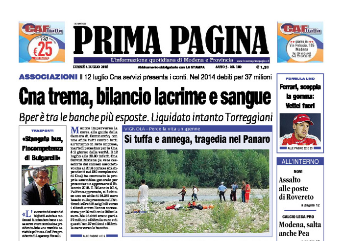 Prima Pagina - Lunedì 4 Luglio 2016