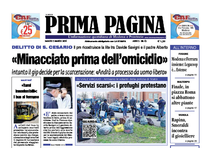 Prima Pagina - Sabato 5 Marzo 2016