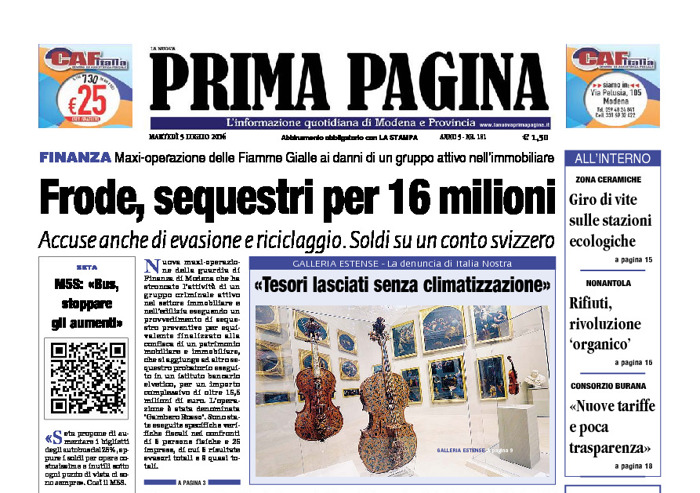 Prima Pagina - Martedì 5 Luglio 2016