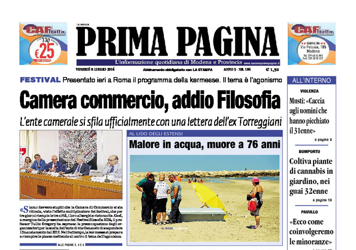 Prima Pagina - Venerdì 8 Luglio 2016