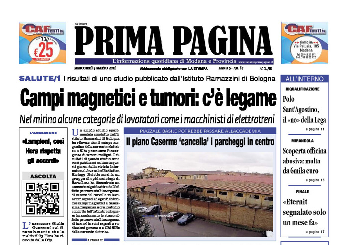 Prima Pagina - Mercledì 9 Marzo 2016