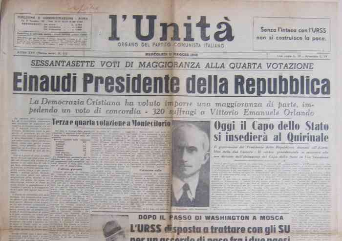 12 maggio 1948: Einaudi presta giuramento