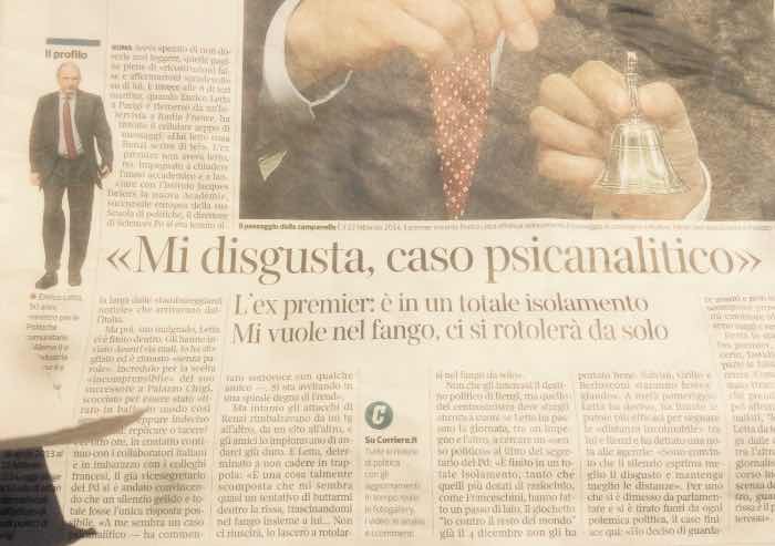 Il disgusto di Letta è il disgusto di chiunque guarda alla politica