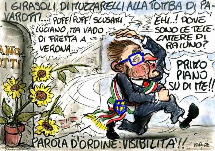 Omaggio a Pavarotti, Muzzarelli a favore di camera: Verona o Modena poco importa