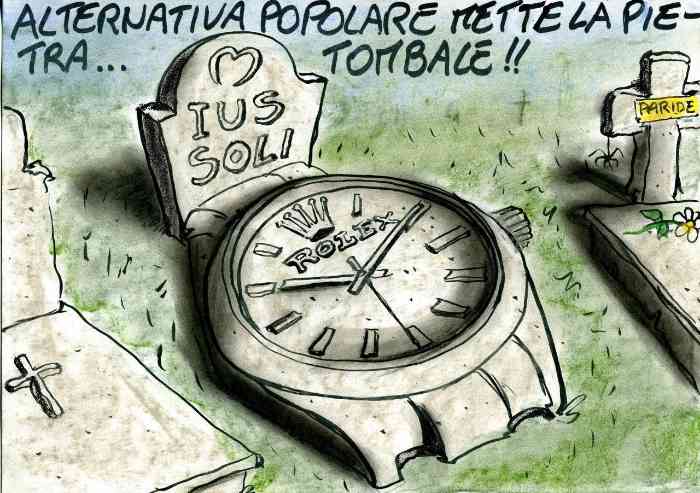 Ius soli, la pietra tombale