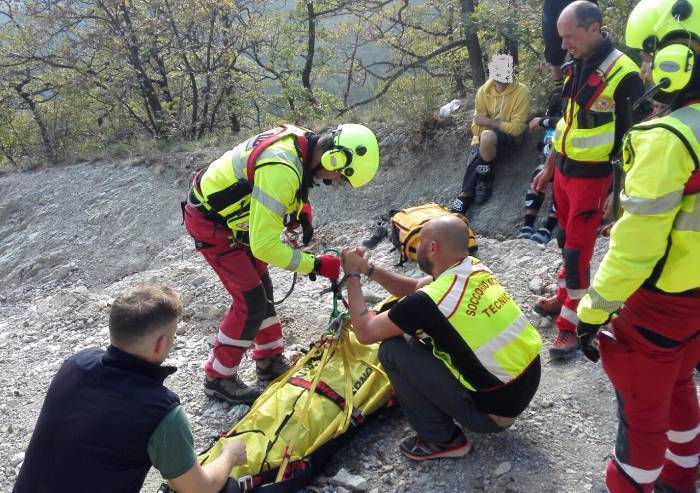 Ciclista salvato dal Soccorso Alpino