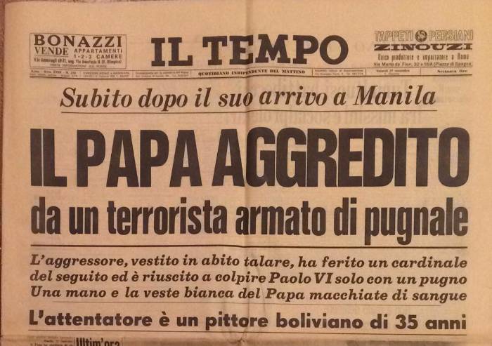 La storia: 47 anni fa il primo tentativo di uccidere un Papa