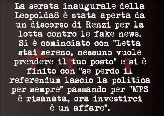 Le Fake news e Renzi