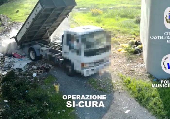 Castelfranco, scarico abusivo di rifiuti, due denunce