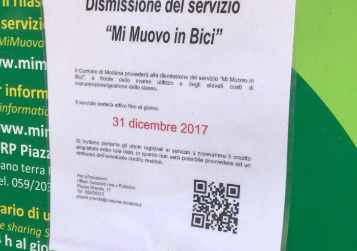 Dal primo gennaio addio al 'Mi muovo in bici'