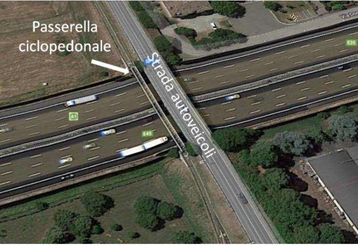 Ciclabile sul cavalcavia Mazzoni, si può fare