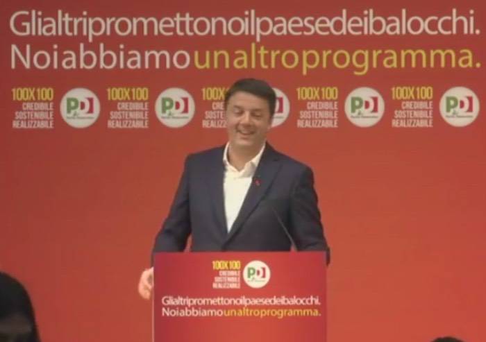 Renzi illustra il programma Pd