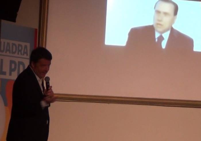 Renzi, è show su Berlusconi