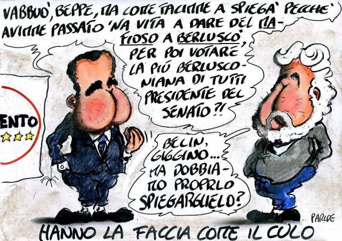 Berlusconi e la sceneggiata 5 Stelle ad Arcore