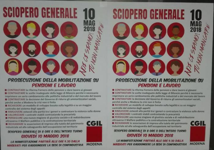 10 maggio, sciopero generale, CGIL in piazza