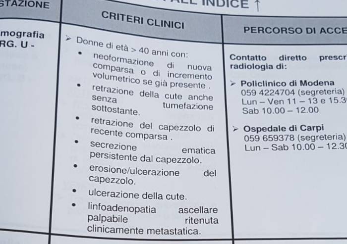 Mammografie urgenti a Pavullo, per l'Ausl La Pressa fa 'affermazioni false'